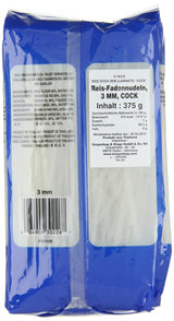 Fideos de arroz Cock, 3 mm, grado 1 (1 paquete x 375 g)