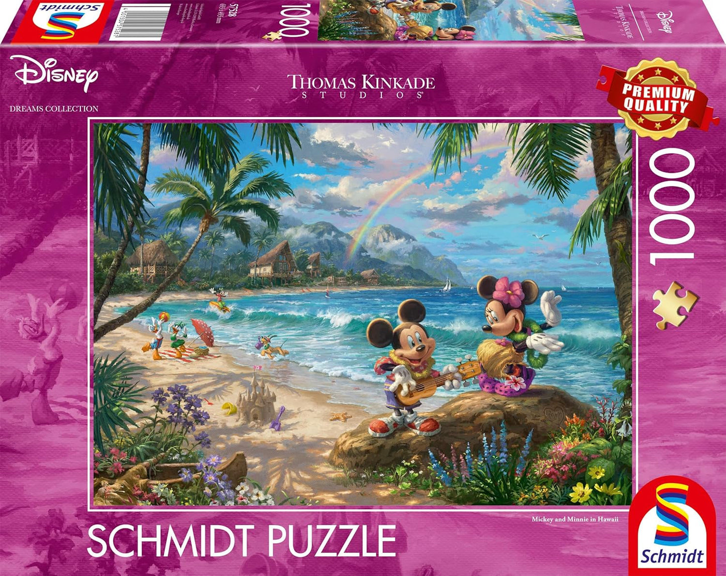 Schmidt Spiele Thomas Kinkade 57528 Disney Mickey y Minnie en Hawaii Rompecabezas de 1000 Piezas Colorido [Exclusivo de Amazon] Puzzle Naty Shop Título predeterminado