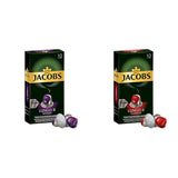 Jacobs Kapseln Lungo Intenso, Intensität 8 & Kapseln Lungo Classico, Intensität 6, 100 cápsulas de café compatibles con Nespresso®*, paquete de 10, 10 x 10 unidades