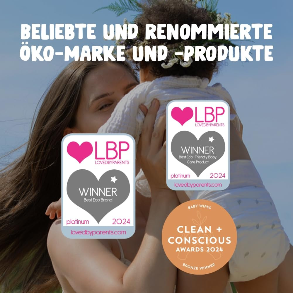 Toallitas Naty Bebé | 100% herbario y libre de fragancias para pieles sensibles | Toallitas compostables certificadas y sin plástico con 98% de agua purificada | 672 toallitas (12 paquetes)