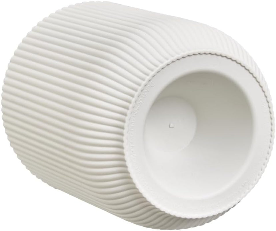 elho Vibes Fold Orchid High 12.5cm - Macetas para orquídeas de interior - Macetas para flores de interior - 100% plástico reciclado - Blanco/Blanco sedoso