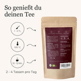 Té especiado BIO Schoko Chai sin azúcar, con vainas de cacao, canela, regaliz y otras especias aromáticas Chai, 100 g