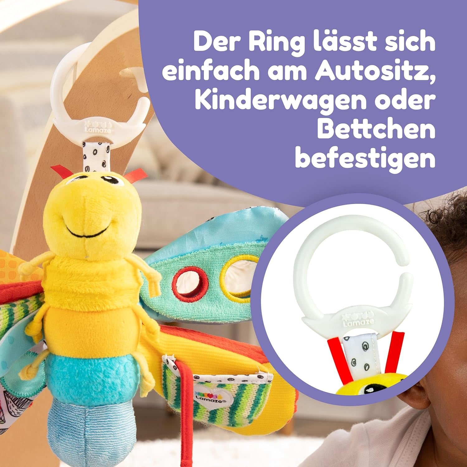 Lamaze Juguete Bebé "Freddie la Luciérnaga" Clip & Go, Juguete de Alta Calidad para Niños Pequeños, Colgante de Agarre para Fortalecer la Relación Padre-Hijo, A Partir de 0 Meses, Múltiples Colores Bebe Toys Naty Shop