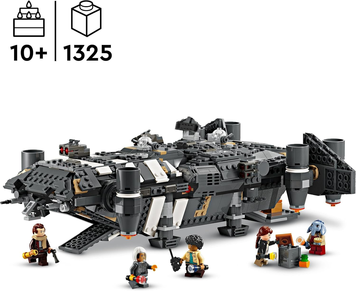 LEGO Star Wars: Skeleton Crew Onyx Cinder, nave espacial de juguete coleccionable y para construir para niños y niñas con 5 personajes, idea de regalo para fans a partir de 10 años 75374 Juegos de construcción Besuche den LEGO-Store