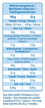 frankonia CHOCOLATE Chocolate con leche entera sin lactosa y gluten, 100 g