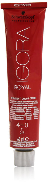 Schwarzkopf IGORA Royal Premium Hair Color 4-0 castaño medio, 1 paquete (1 x 60 g) Tinte para el cabello Naty Shop Título predeterminado