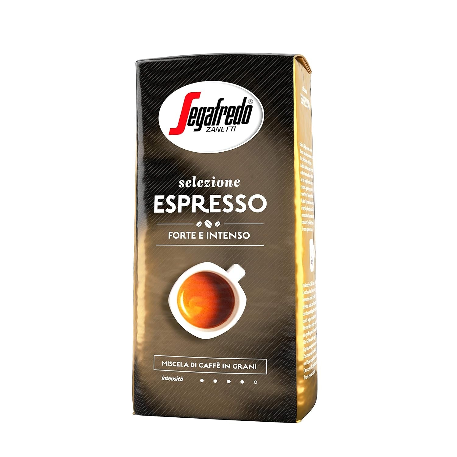 Segafredo Zanetti Selezione Espresso - Grano entero (paquete de 1kg) - Apto para todas las especialidades de café italiano - Tostado medio a oscuro, sabor fuerte e intenso