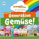 Pumpkin Organics Bio Gemüse-Getreide-Quetschie Kürbis, Birne, Apfel, Pflaume, Hafer ohne Zuckerzusatz¹ - ab 8 Monaten - als Snack o Beikost für unterwegs (100g)