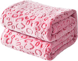 FY FIBER HOUSE Tiro de Franela Polar, Manta de Microfibra con Estampado de Guepardo 3D, 228 X 274 cm, Morado Edredones y Edredones Naty Shop Rosa 50"X60"