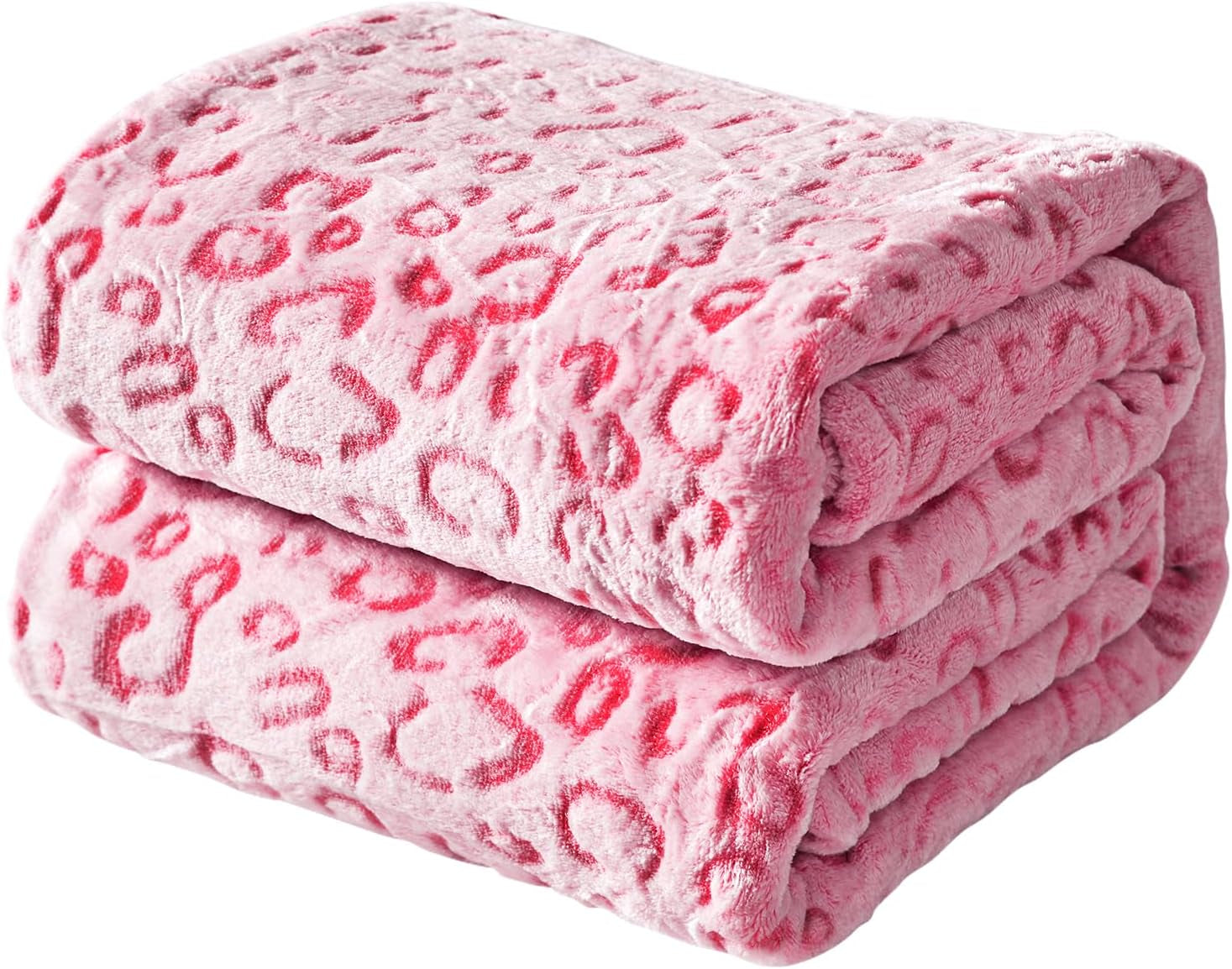 FY FIBER HOUSE Tiro de Franela Polar, Manta de Microfibra con Estampado de Guepardo 3D, 228 X 274 cm, Morado Edredones y Edredones Naty Shop Rosa 50"X60"