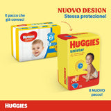 Pañales Huggies Unistar, talla 4 (7-14 kg), paquete de 128 pañales (básico)