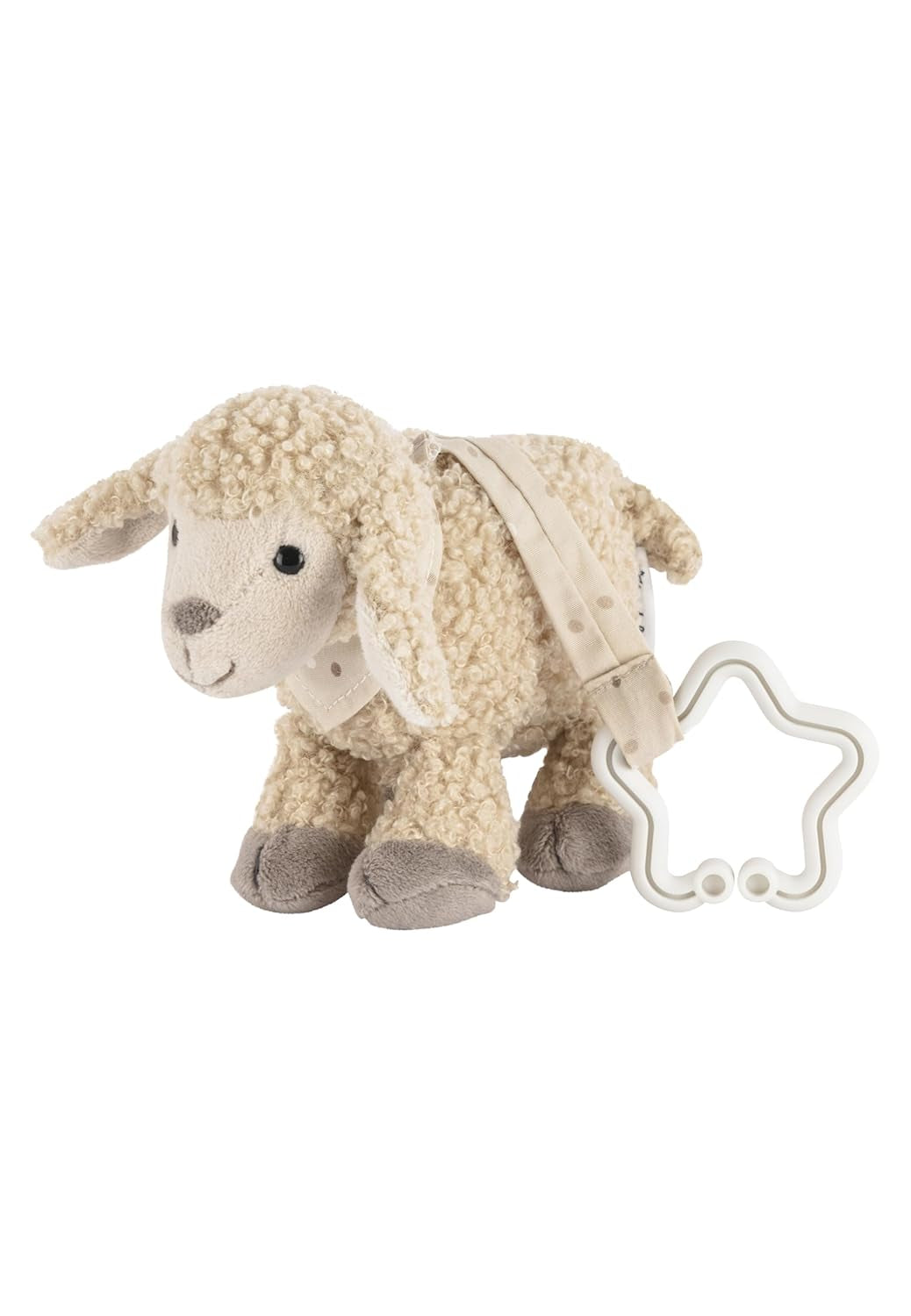 Sterntaler Colgante Oveja Flocado - Juguete Cochecito de Tela Suave - Juguete Colgante Bebé - Color Arena Suspensión Estrella Juego Lazo Colgante Bebe Toys Naty Shop