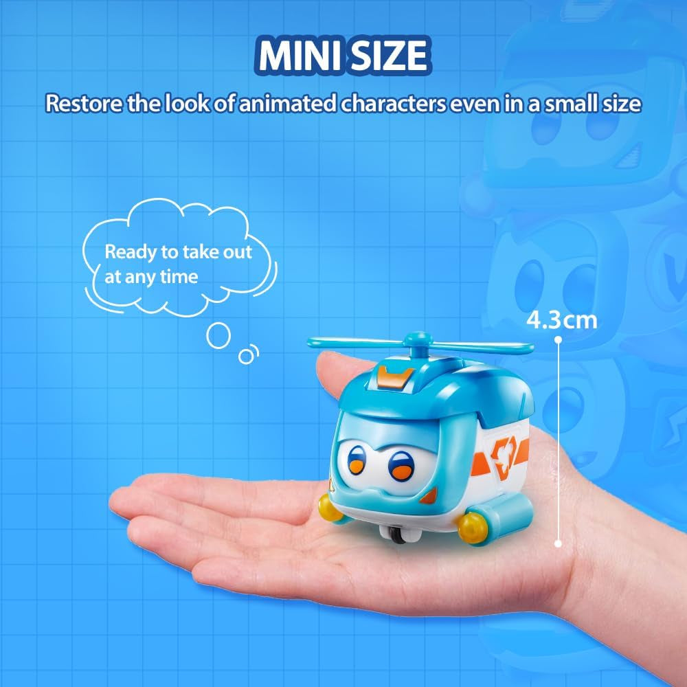 Super Wings Super Pets 4 PCS Shine, Golden Boy, Jerome, Ellie Expresión facial intercambiable Efecto relámpago Juguete portátil para niños de 3 4 5 6 7 8 años Figuras de acción de 2 pulgadas Naty Shop