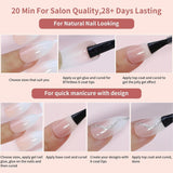 Kit de 150 uñas postizas degradadas – 5 colores diseño degradado uñas artificiales autoadhesivas – cubierta completa para mujeres y niñas – uñas postizas brillantes para manicura DIY (cuadrado)
