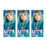 Tinte para el cabello rojo ultra brillante o pastel Live 3 piezas El color semipermanente dura hasta 15 lavados - 092 Pillar Box Tinte para el cabello rojo Naty Shop Temptation Turquesa 150 ml (1 paquete)