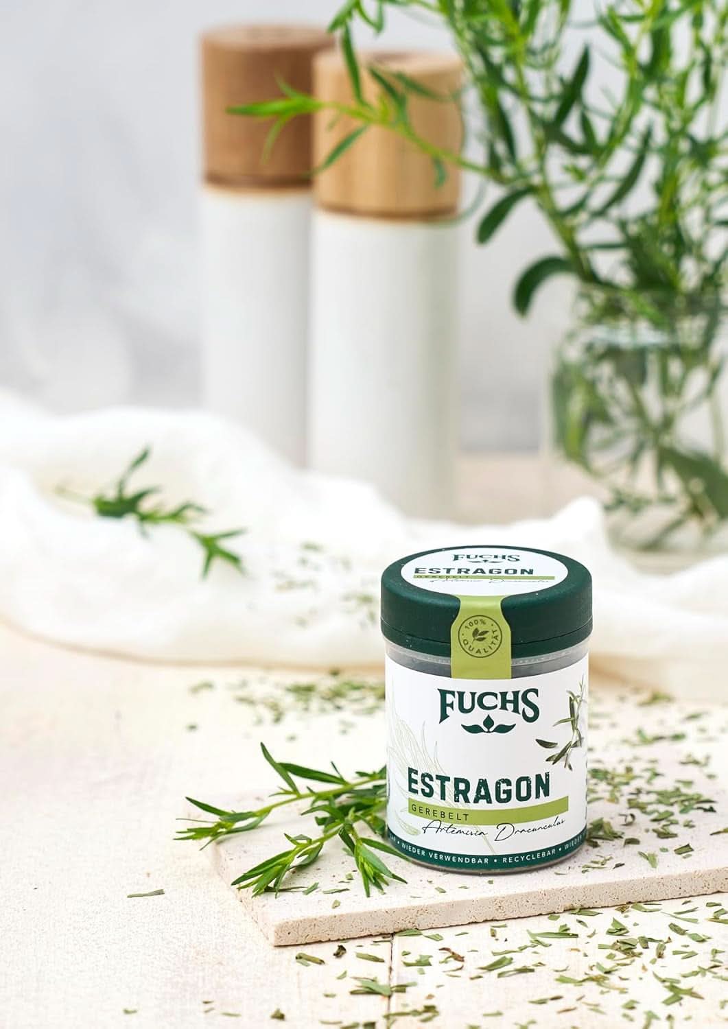 Fuchs, estragón, hierbas francesas para afinar ensaladas o salsa holandesa, 10 gramos Condimente Naty Shop