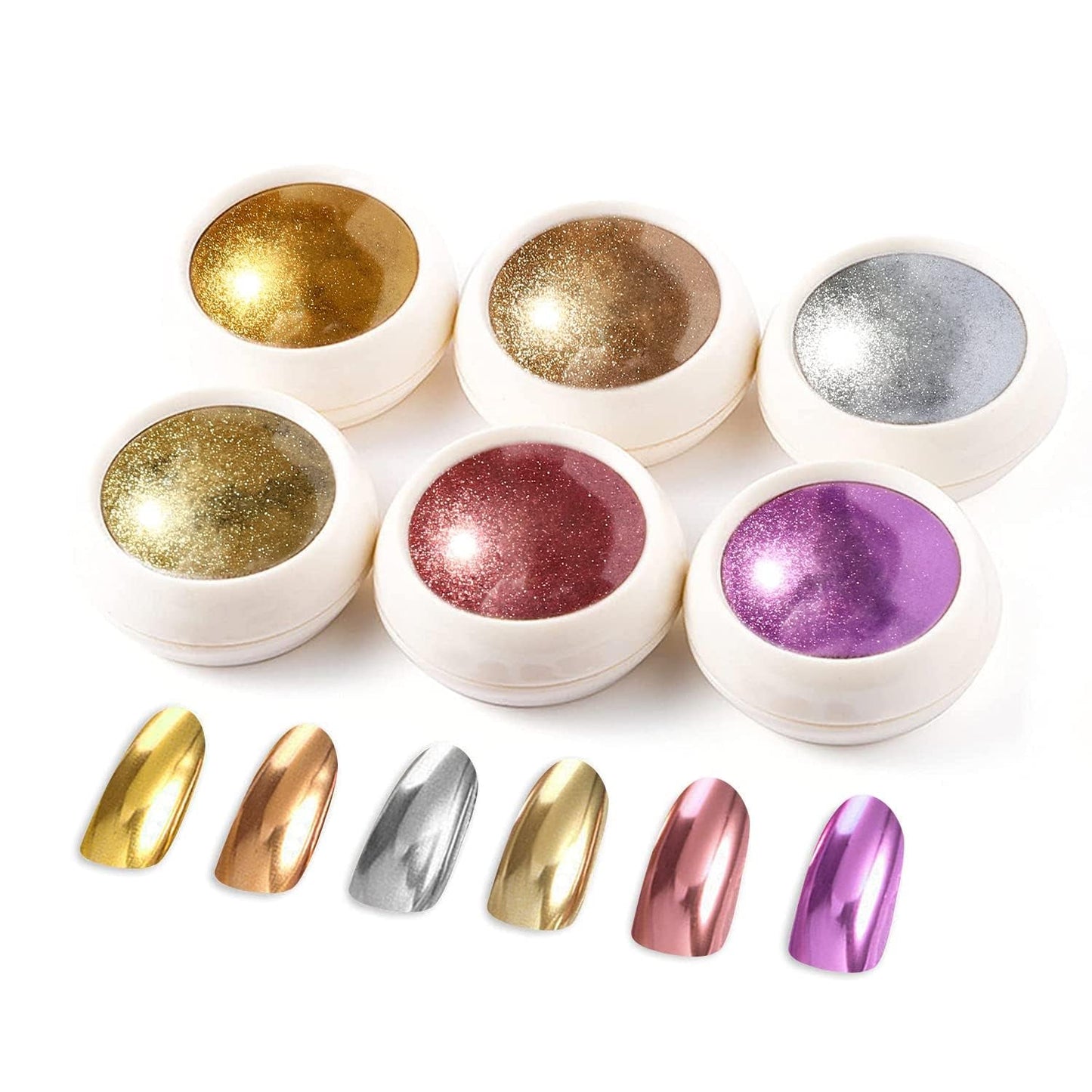 BISHENGYF Polvo de uñas cromado de oro rosaNeue Upgrade Grosse Kapazitä Chrom PulverSuper-Spiegeleffekt Metall Mirror Chrome Powder -Neon Glassy Pearl Effect Glitter Nagelkunst Pulver para salón de bricolaje