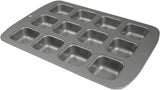 CSB106 Quadratische Antihaftbeschichtete Backform Mit 12 Minilöchern Aus Karbonstahl, Edelstahl, Silver, 37,3 X 26,1 X 3,1 Cm Moldes y bandejas para repostería Naty Shop