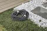 GF SRL, Aquapop Grey Easy 10, manguera trenzada autoextensible de 10 metros, fabricada en Italia, con mini pulverizador de jardín y conectores para riego de jardín, gris oscuro