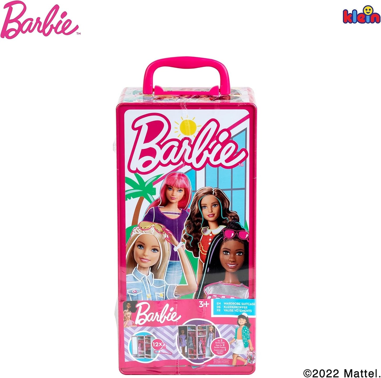 Theo Klein 5801 Barbie Armario con Barras y Compartimentos, Juguete a Partir de 3 años, Incluye Accesorios, Multicolor