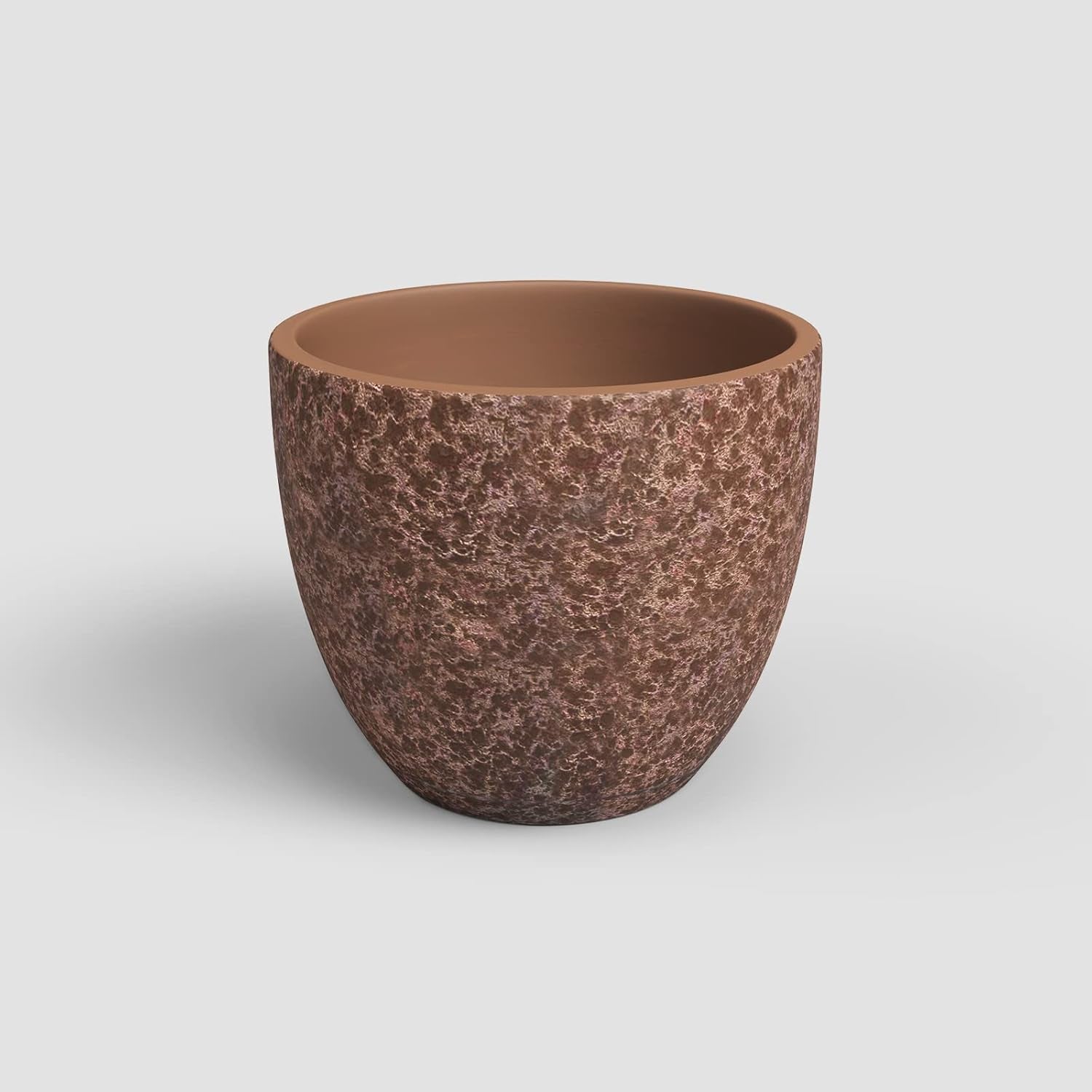 Artevasi Hestia Macetas, Macetas, Macetas Decorativas, Textura Compleja, Cerámica Hecha a Mano, Color Terracota, 17 cm