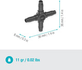 Gardena Micro-Drip-System - Conexión cruzada de 4,6 mm (3/16 pulgadas): Accesorio para distribución de derivaciones y líneas de goteo, instalación sin dobleces con tecnología de conexión Easy & Flexible (13214-20)