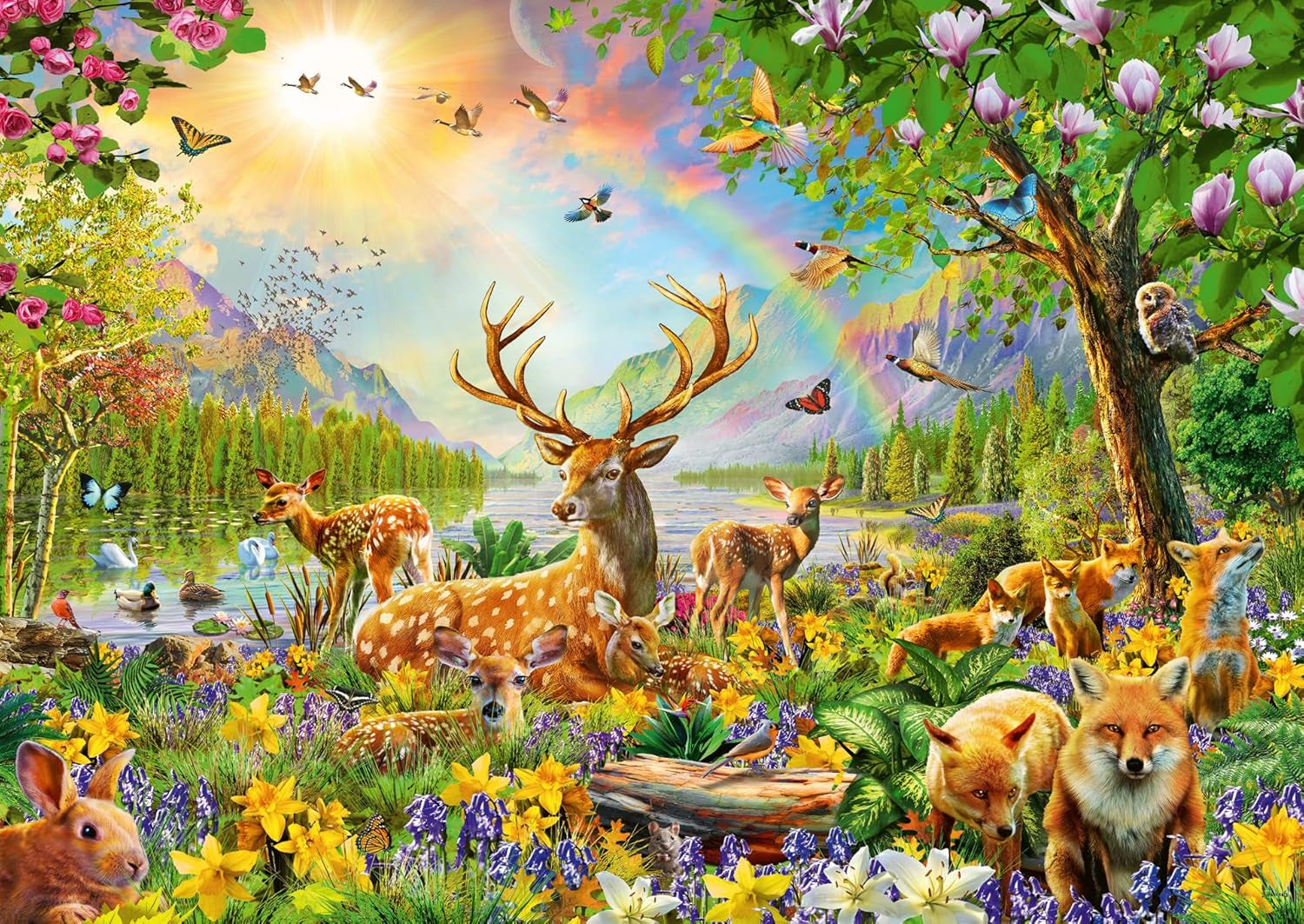 Ravensburger Puzzle para niños - 13352 Familia de ciervos agraciados - Puzzle de 200 piezas para niños a partir de 8 años Puzzle Naty Shop