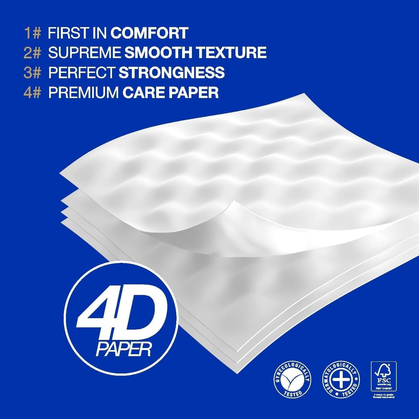 Renova Papel higiénico Renova Divine Perfection, 42 rollos, papel higiénico premium, 4 capas, ultra suave, extrafuerte, grueso, suave y absorbente, papel certificado Fsc, 4400G