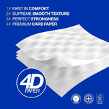 Renova Papel higiénico Renova Divine Perfection, 42 rollos, papel higiénico premium, 4 capas, ultra suave, extrafuerte, grueso, suave y absorbente, papel certificado Fsc, 4400G