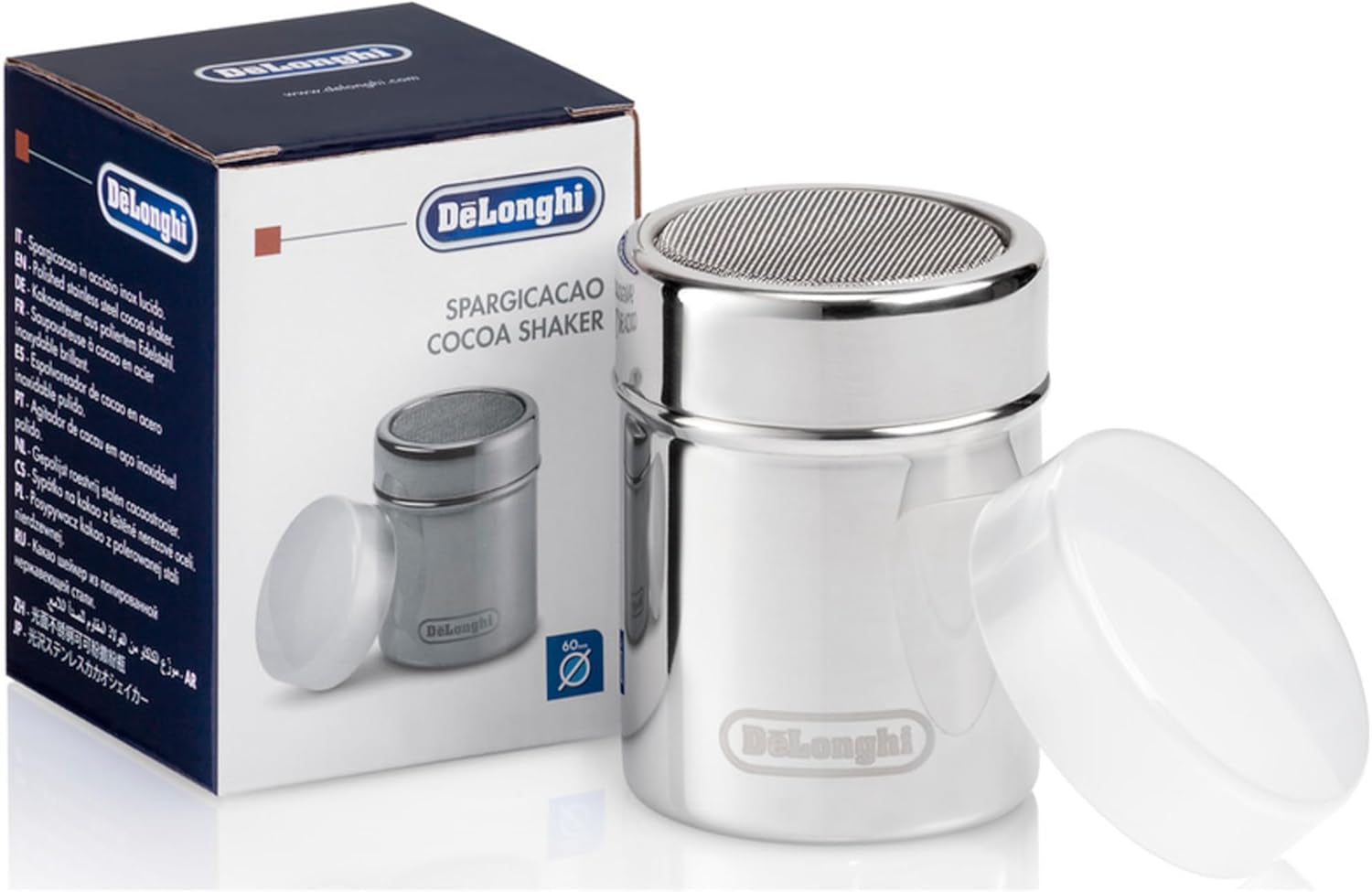 De'Longhi DLSC061 Coctelera de cacao de acero inoxidable, 175 ml, plateado