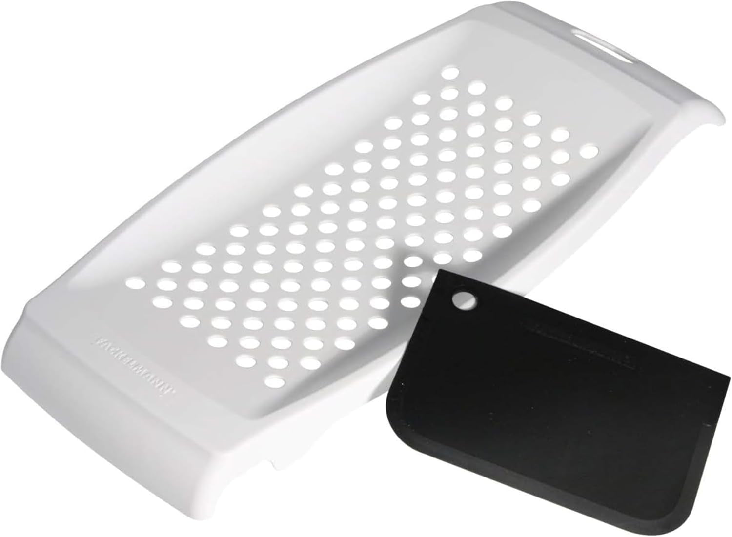 Rallador de spaetzle Fackelmann con espátula para masa Pelador Naty Shop Molinillo de pasta spatzle blanco