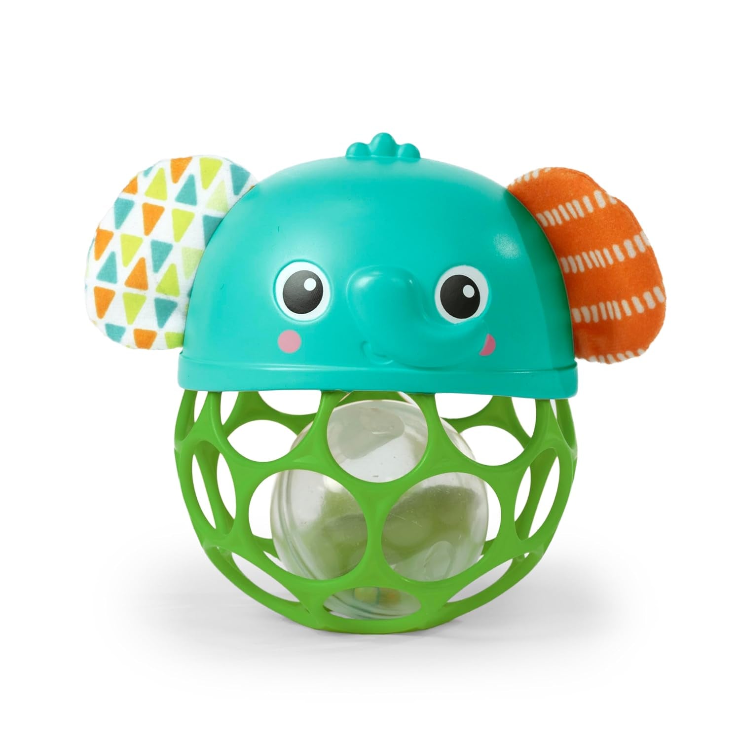 Bright Starts Giggle & Glow Bell Elefante que brilla en la oscuridad Oball Fácil de atrapar Recién nacido + Juguetes para bebés unisex Naty Shop Título predeterminado