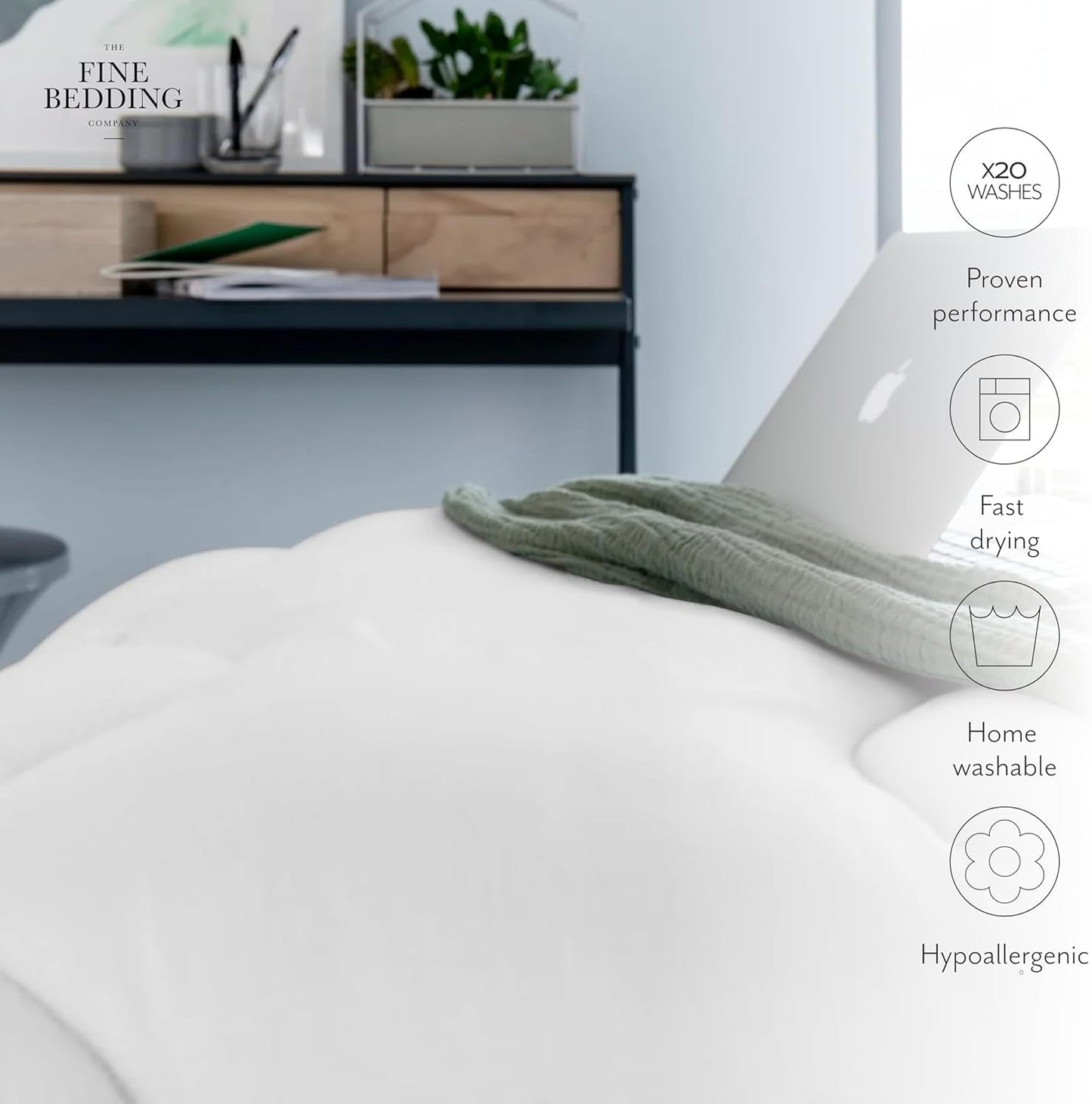 Edredón Twin Spundown 4,5 Tog Ligero Hipoalergénico Cálido Lavable Edredón de Verano Cama Doble Funda de Calidad de Hotel de Lujo con Nuestros Materiales Reciclados Naty Shop Quilts & Quilts
