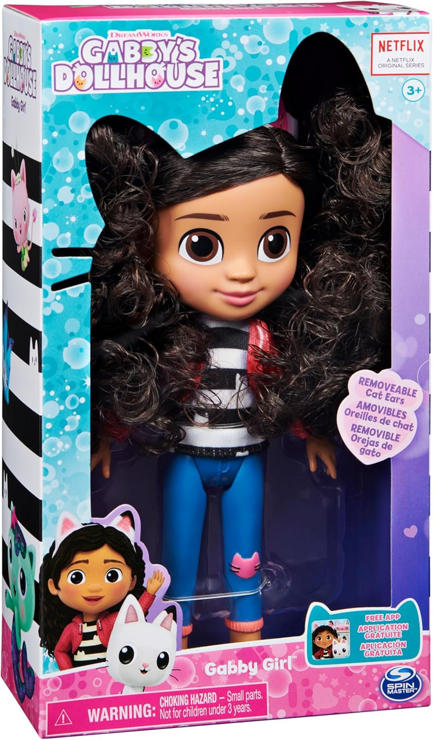 CASA DE MUÑECAS GABBY'S DREAMWORKS - Muñeca Gabby Girl de 20 cm, adecuada para edades de 3 años en adelante