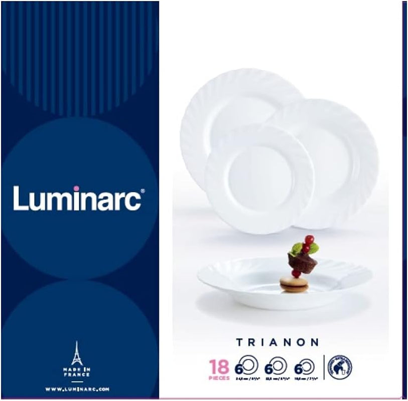 Servicio de mesa, blanco, 18 piezas, 00116