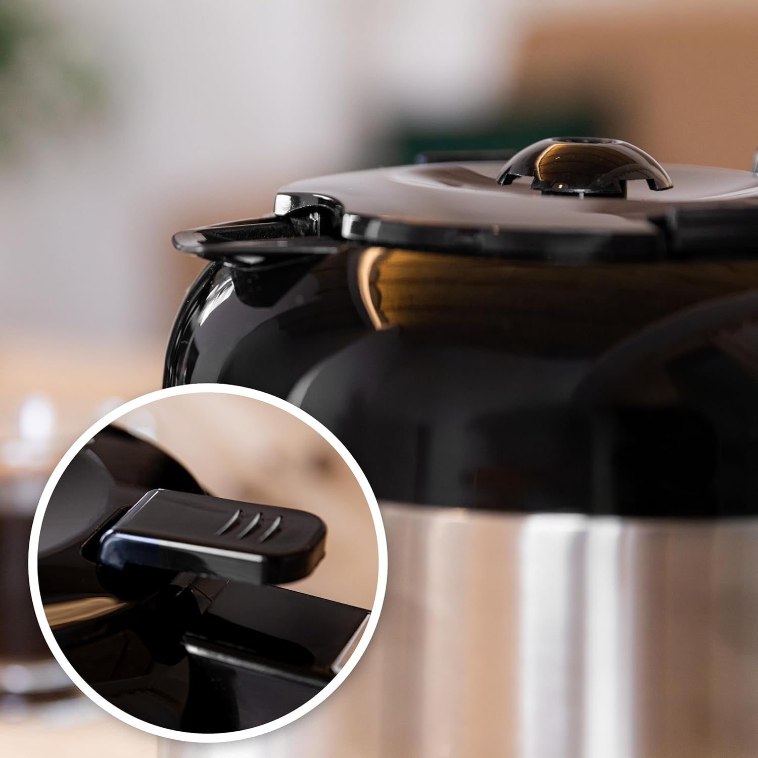 Cecotec Cafetera de goteo Coffee 66 Drop & Thermo, 950 W, 1,2 L, 10 tazas, tecnología ExtremeAroma, función antigoteo, indicador de nivel de agua, filtro principal reutilizable, protección contra sobrecalentamiento