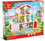 Hape Doll's Villa Casa de muñecas de madera de 10 habitaciones Juego de rol creativo que incluye muebles y accesorios Juguete educativo para edades de 3 años en adelante