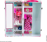 Theo Klein 5801 Barbie Armario con Barras y Compartimentos, Juguete a Partir de 3 años, Incluye Accesorios, Multicolor