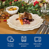 Villeroy & Boch Toy's Delight Royal Classic Vajilla de 12 piezas, Apta para lavavajillas y microondas, Blanco, Platos, Vajilla para 4 personas, Vajilla navideña, Juguetes, Porcelana Premium