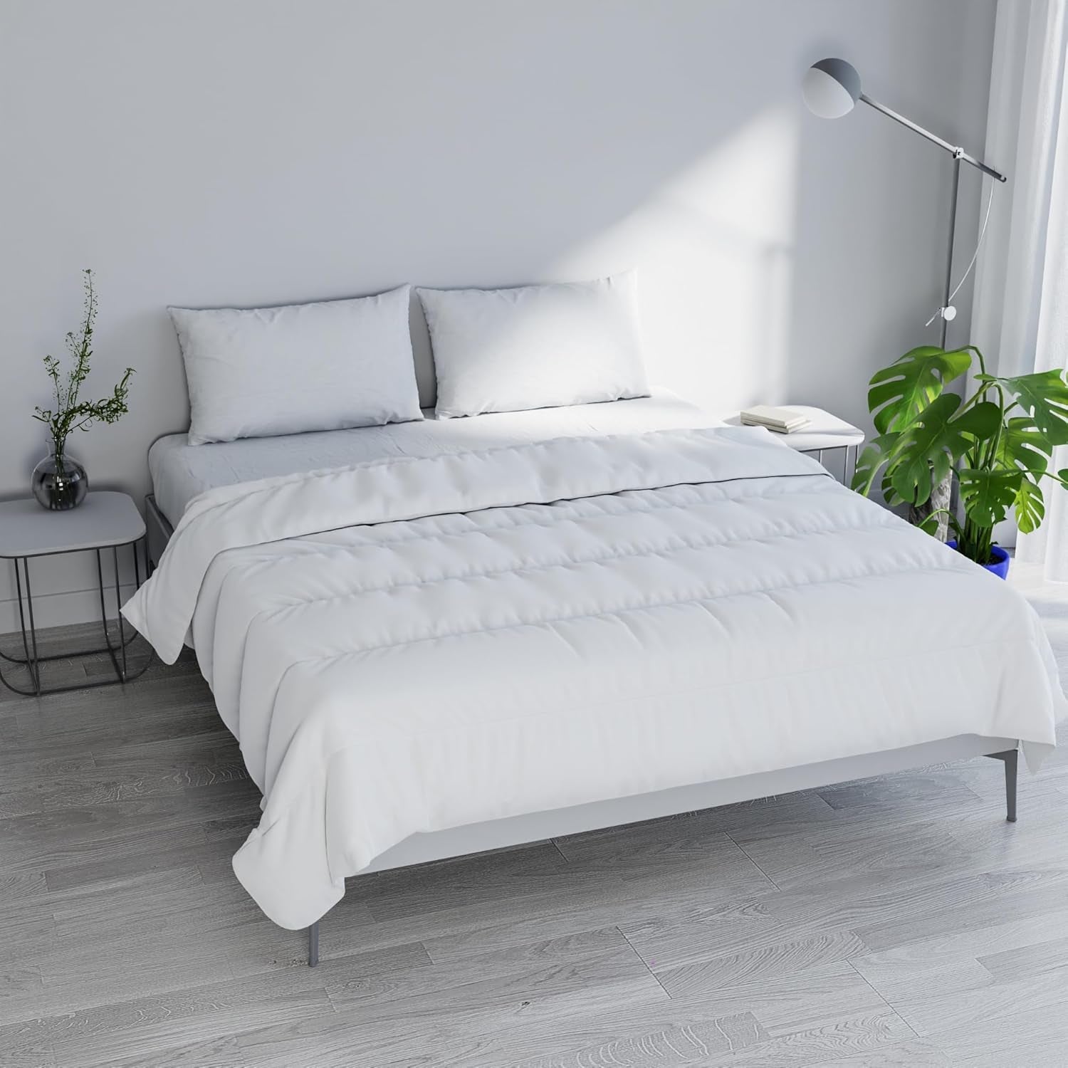 Edredón Prestige Made in Italy, verano, blanco, 250 X 200 Cm Edredones y colchas Naty Shop