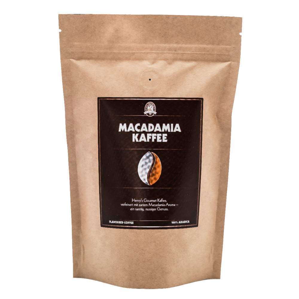 Henry's Macadamia Coffee 1000g - nuestro refinado café gourmet con los mejores sabores - tostado artesanal - granos de café premium