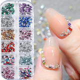 2000 piezas Bunte Strasssteine ​​​​Nägel Glitzersteine ​​​​Accesorios para uñas Nailart Edelsteine ​​​​Nagel Steine ​​​​Glitzer Steine ​​​​Nagel Charms Nägel Zubehör Kristalle Diamant Nageldesign Strass Nail Art Rhinestones Gemas para uñas