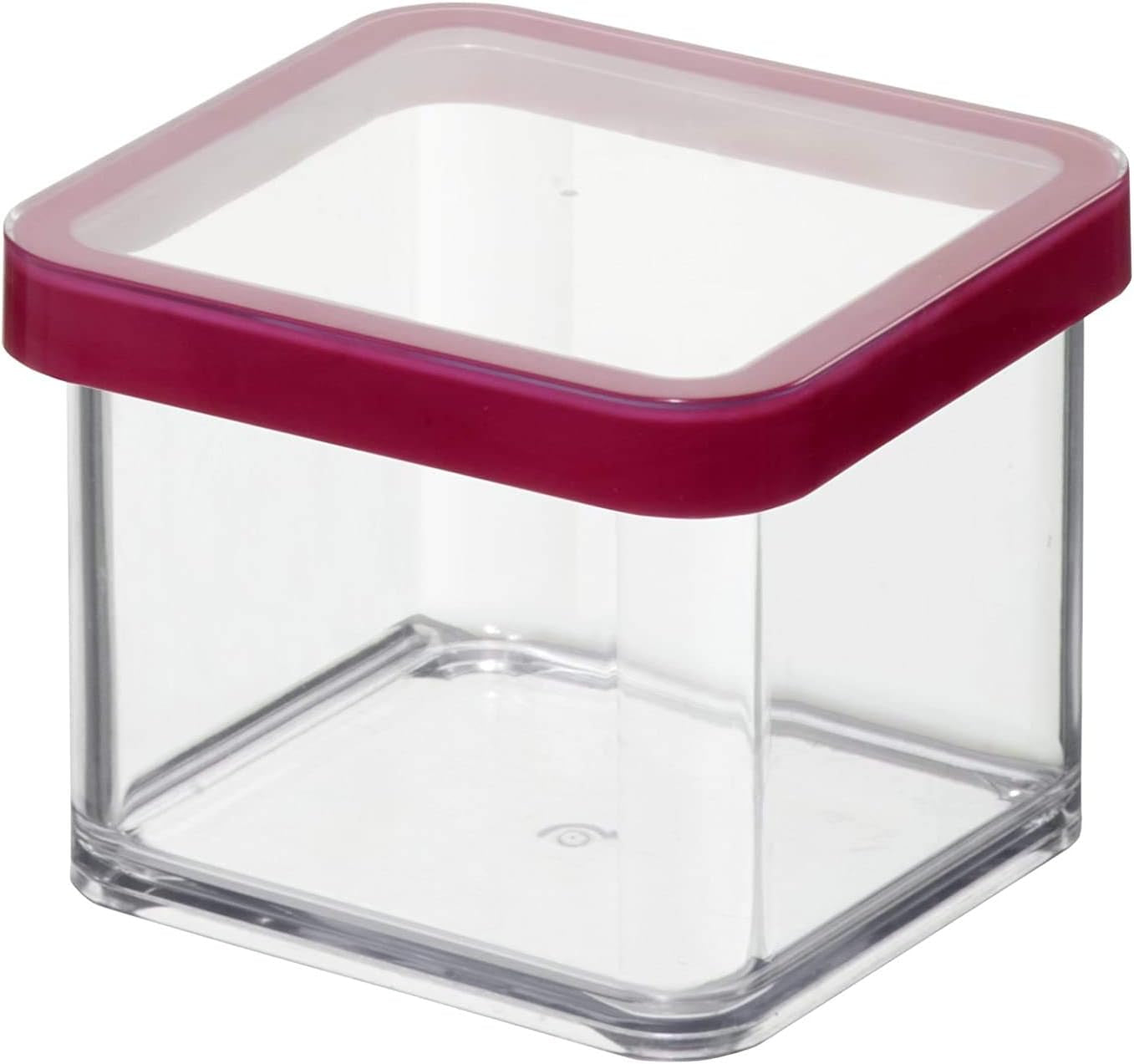 Rotho Loft Juego de 5 Botes de Conservación con Tapa, Varios Tamaños, Plástico Alimentario (PP) Sin BPA, Transparente/Rojo, (21,4 x 21,4 x 23,5 cm) Naty Shop Cajas de Conservación de Alimentos 0,5 L Cuadradas