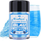 Kicofood, purpurina comestible, 5 gramos, varios colores Glitter Naty Shop Azul