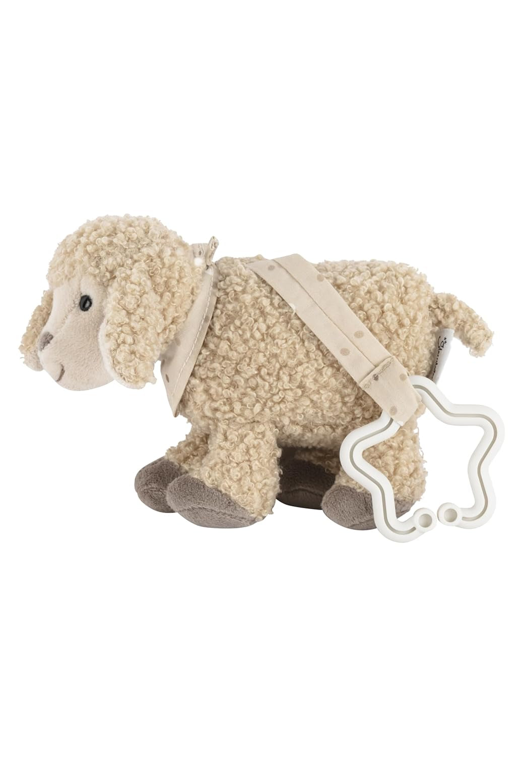 Sterntaler Colgante Oveja Flocado - Juguete Cochecito de Tela Suave - Juguete Colgante Bebé - Color Arena Suspensión Estrella Juego Lazo Colgante Bebe Toys Naty Shop