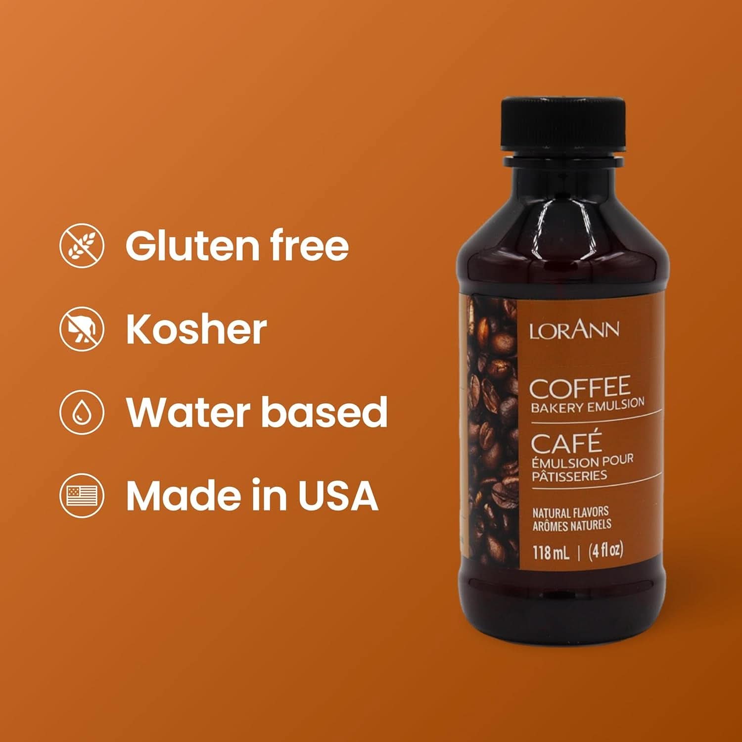 LorAnn, Emulsión con sabor a Café, 118 ml Aromas Naty Shop