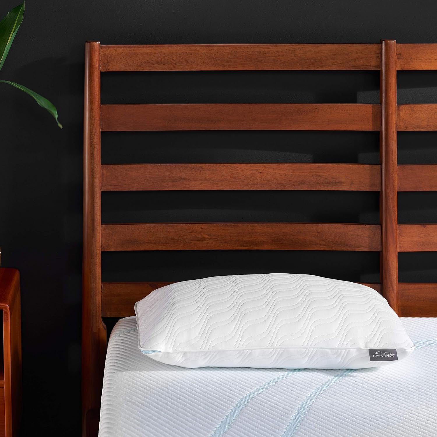TEMPUR-PEDIC Almohada Tempur-Cloud Prohi, espuma viscoelástica, blanco/jardín opulento, almohadas estándar King Naty Shop Low King