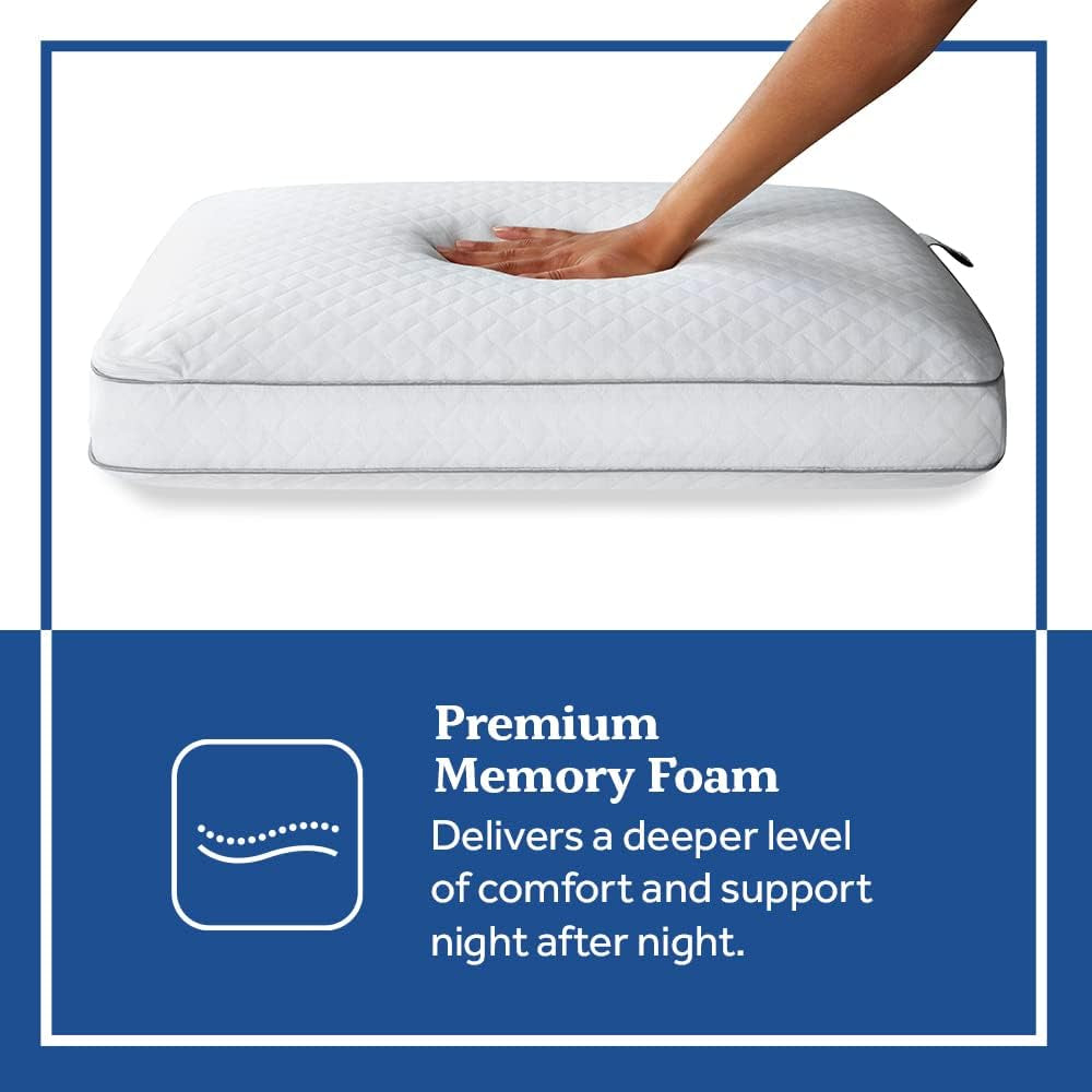 Almohada Viscoelástica Sealy Essentials Estándar Blanco 2 Piezas Naty Shop Almohadas Estándar