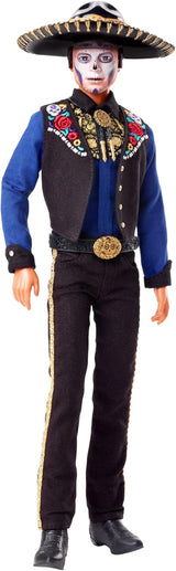 Ken Barbie 2022 Muñeca Día De Muertos con camisa, chaleco y sombrero, pintura facial Calavera, regalo para coleccionistas