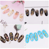 4 Cajas Nagel Art Strass, Decoraciones 3D Nagel Art, Mix Größe Nagel Perlen Glitter Strass Gold Metall Hohlniet Nagelkunst Stern Mond Sonne Nagel Zubehör Für DIY Nageldesign
